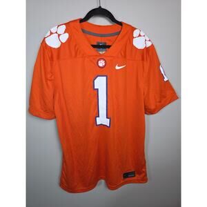 NWT Nike Clemson Tigers #1 Football Jersey Men's Large Orange Dri-FIT